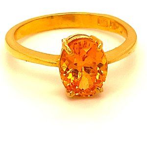 Mandarin Spessartine 2.30ct Solid 22K Gold Ring